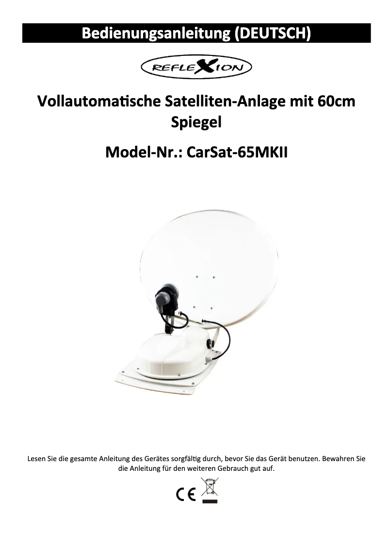 Página 1 del manual Manual de usuario Reflexion CarSat-65MKII