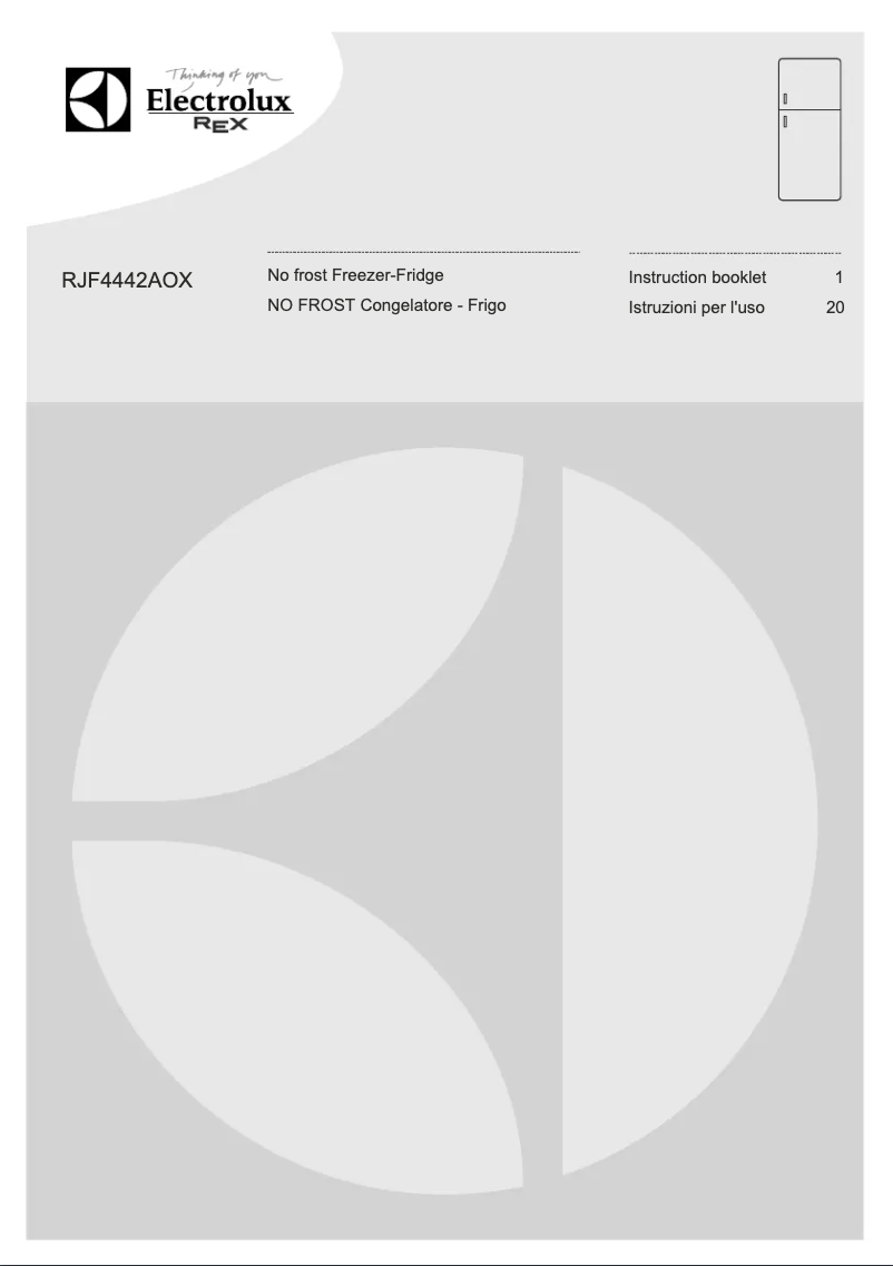 Page n°1 - Manuel utilisateur Electrolux-Rex RJF4442AOX