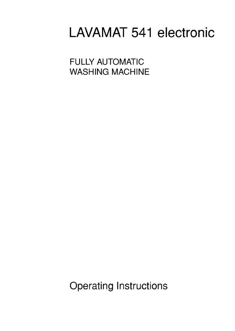 Image de la première page du manuel de l'appareil Lavamat 541 BZ