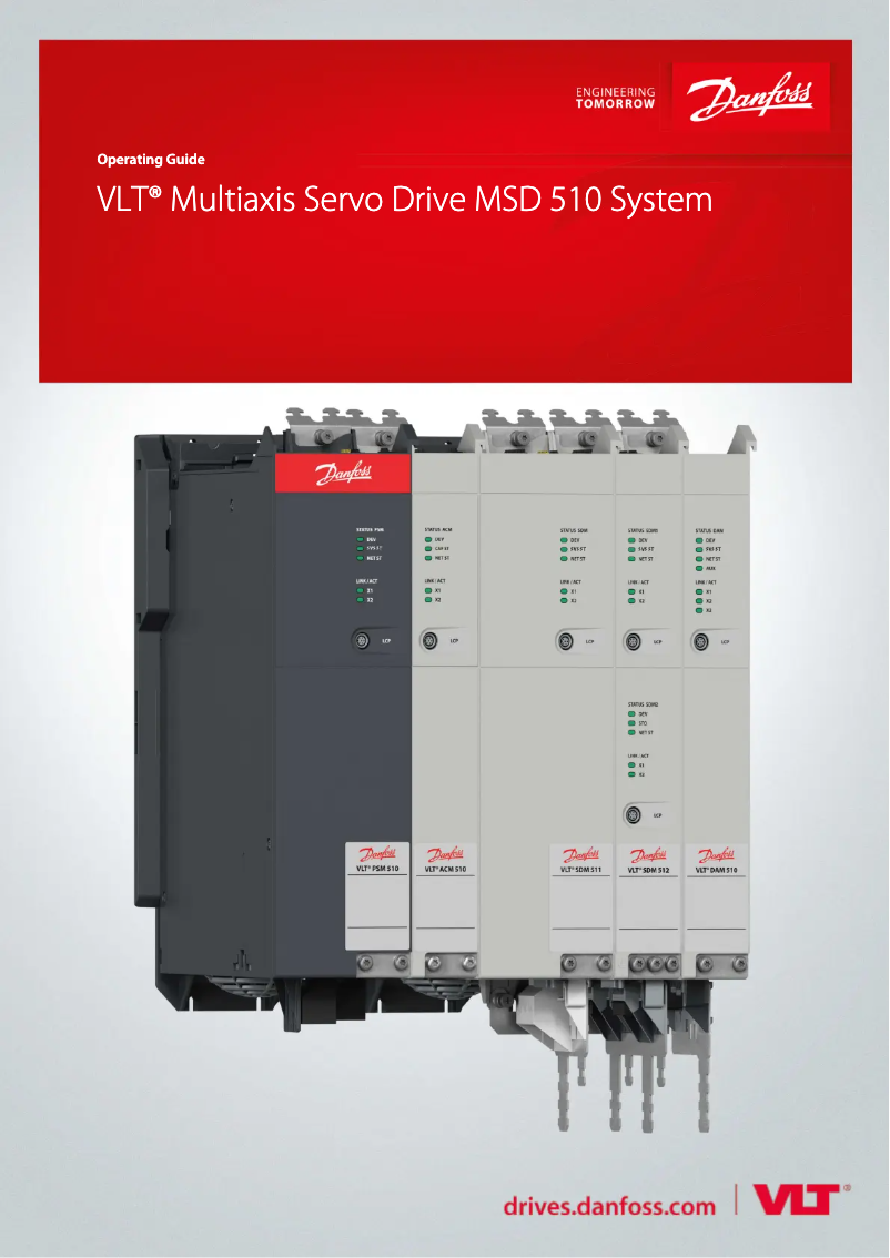 Page 1 of the manual User Manual Danfoss VLT Multiaxis MSD 510