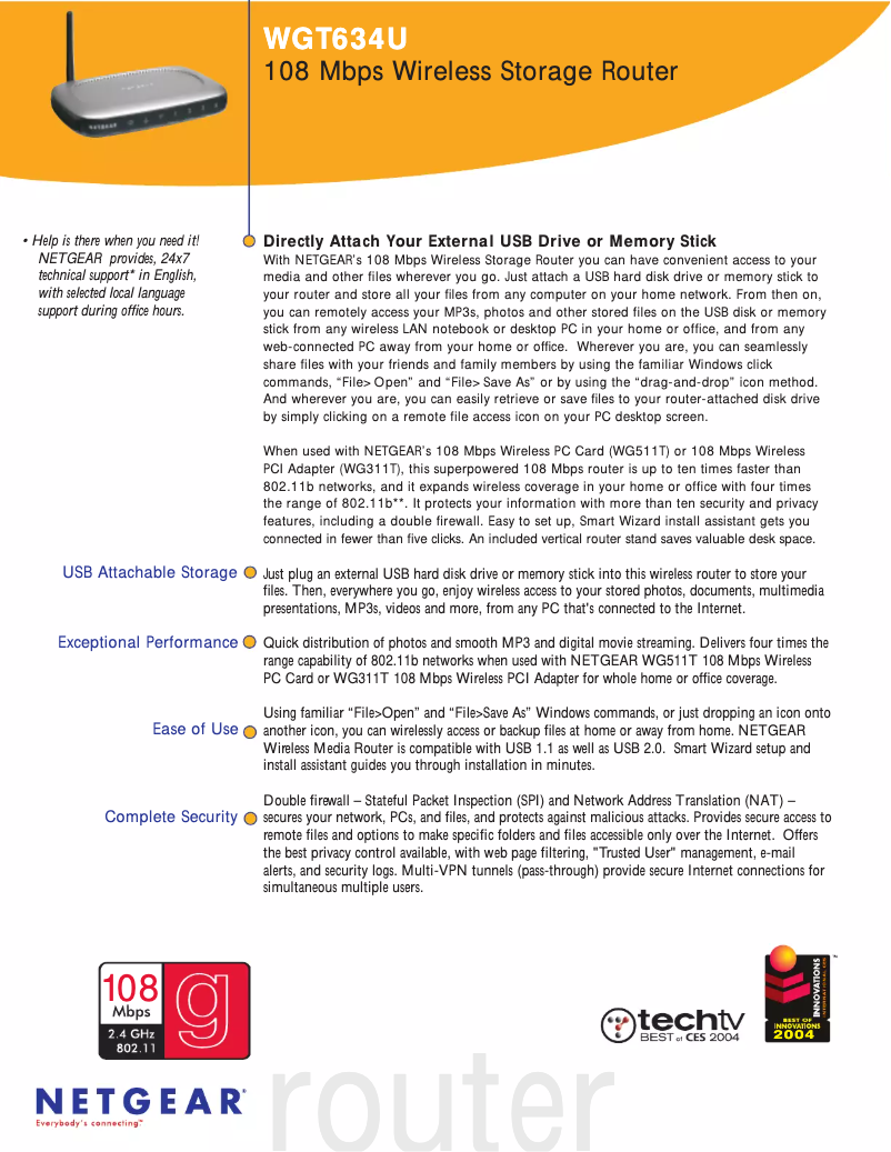 Image de la première page du manuel de l'appareil WGT634U