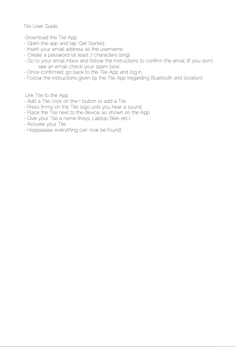 Page n°1 - Manuel utilisateur Tile Pro