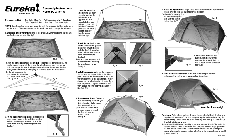 Page 1 de la notice Manuel utilisateur Eureka Forte Sq 2