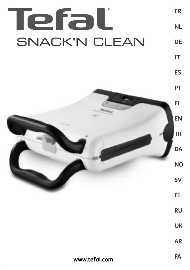 Page n°1 - Manuel utilisateur Tefal Snack n Clean SW370310