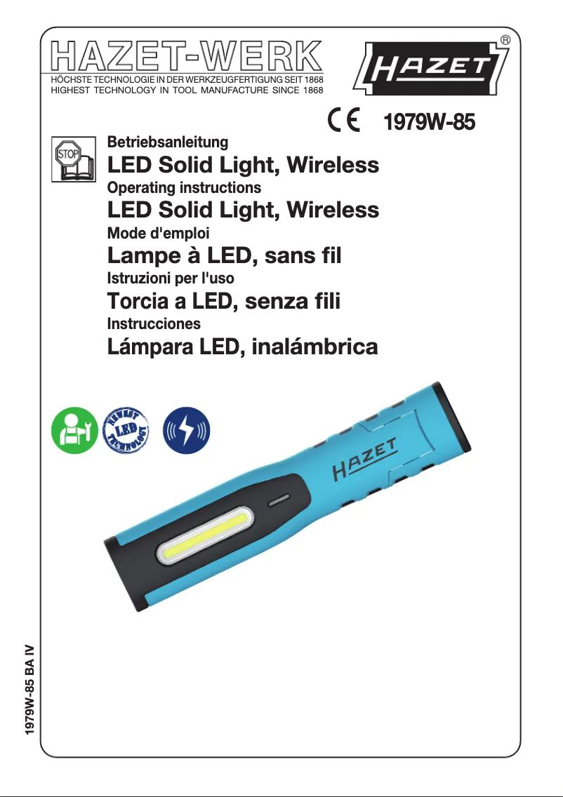 Page 1 de la notice Manuel utilisateur Hazet 1979W-85