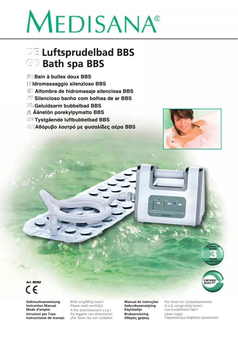 Page 1 de la notice Manuel utilisateur Medisana BBS