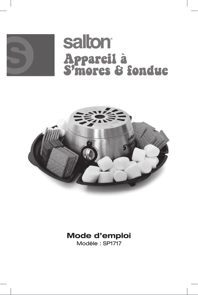 Image de la première page du manuel de l'appareil S’mores & Fondue Maker SP1717