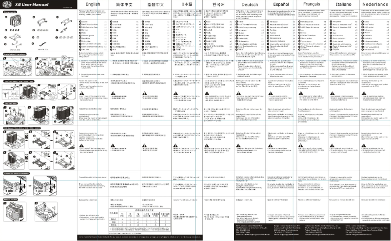 Page n°1 - Manuel utilisateur Cooler Master X6 Elite