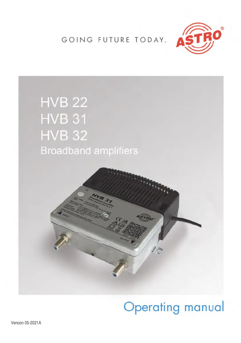Page 1 de la notice Manuel utilisateur Astro HVB 22
