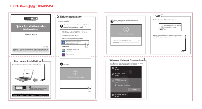 Page 1 de la notice Manuel utilisateur Totolink A650UA