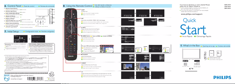 Imagen de la primera página del manual del dispositivo 28PFL4509
