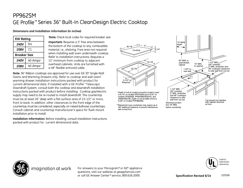 Image de la première page du manuel de l'appareil Profile PP962SMSS