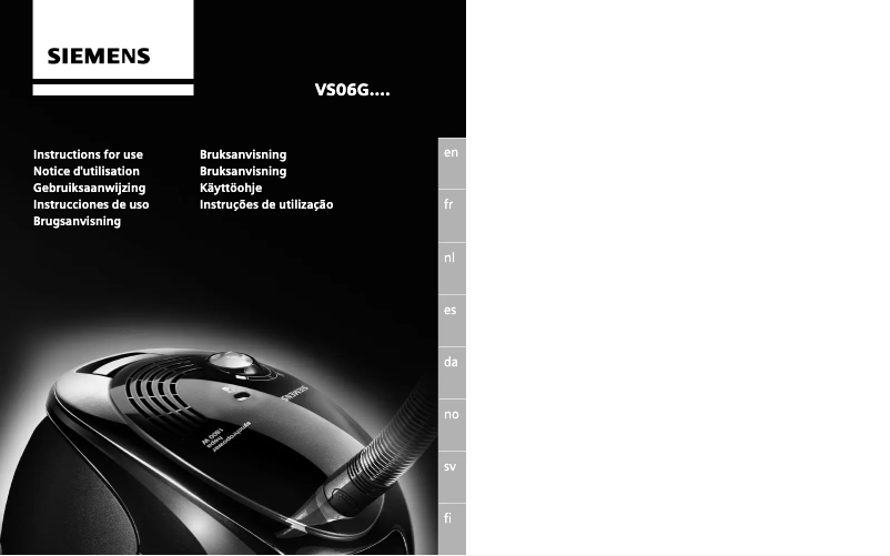 Page 1 de la notice Manuel utilisateur Siemens VS06G1668