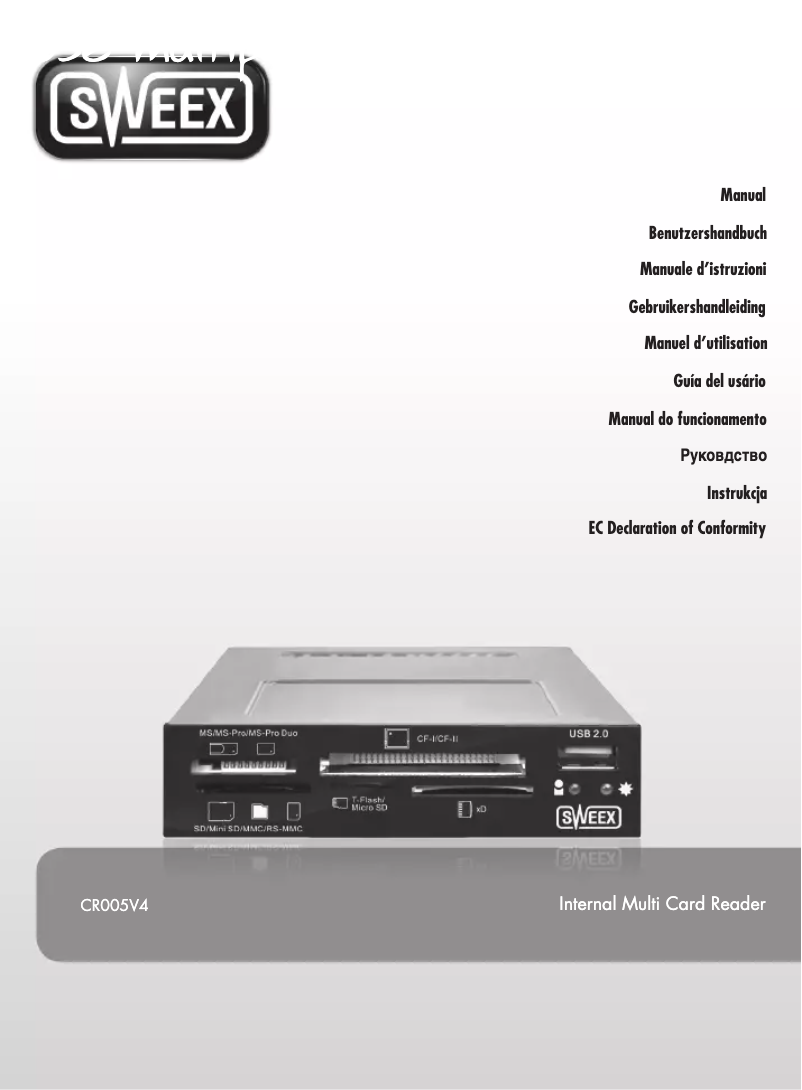 Page 1 de la notice Manuel utilisateur Sweex CR005V4