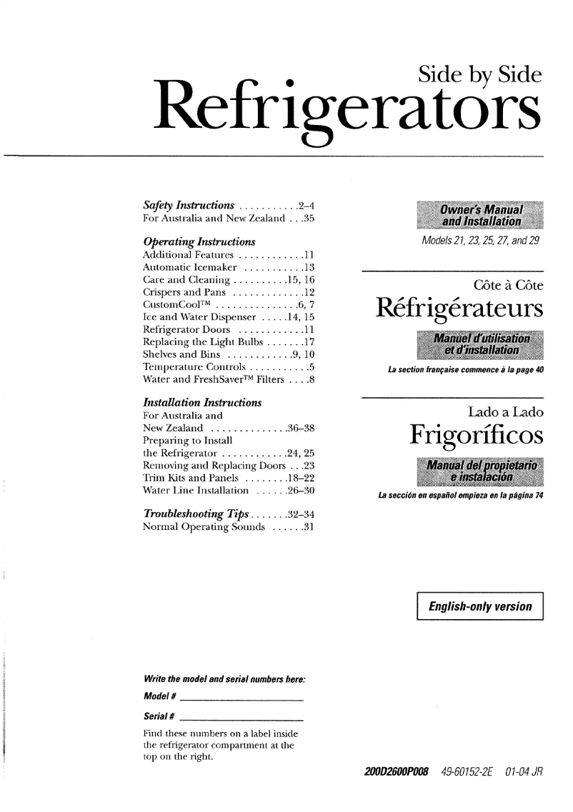 Image de la première page du manuel de l'appareil 21