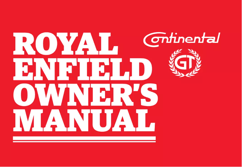 Page 1 de la notice Manuel utilisateur Royal Enfield Continental GT (2014)
