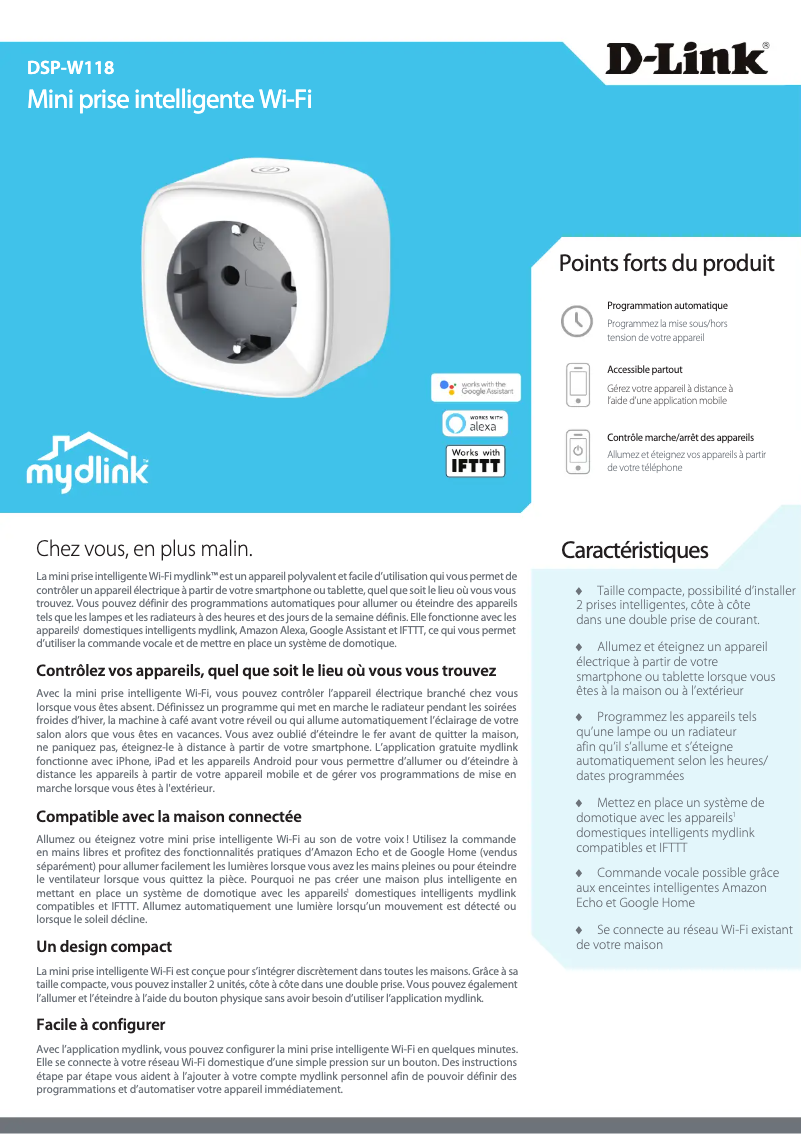 Image de la première page du manuel de l'appareil DSP-W118