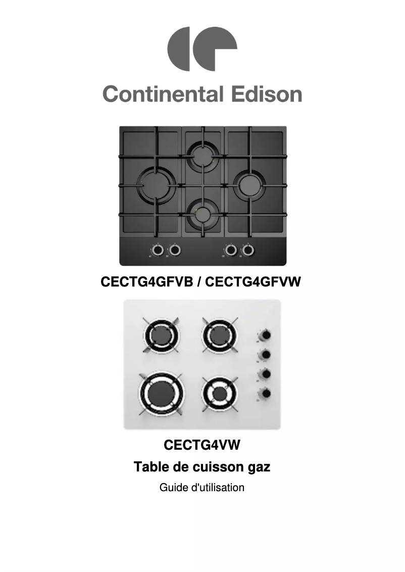 Image de la première page du manuel de l'appareil CECTG4GFVB