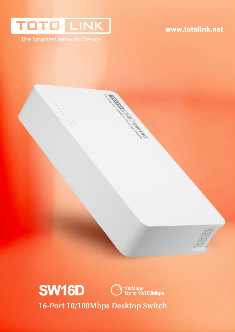 Página 1 del manual Manual de usuario Totolink SW16D
