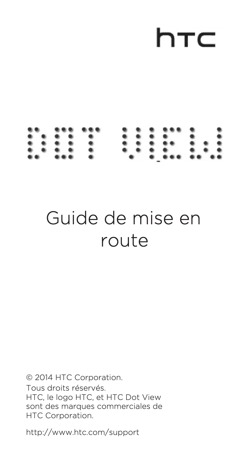 Page 1 de la notice Manuel utilisateur HTC Dot View