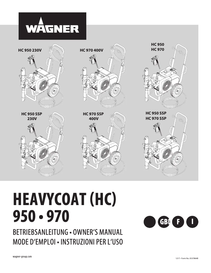 Page n°1 - Manuel utilisateur Wagner HeavyCoat 970 E SSP