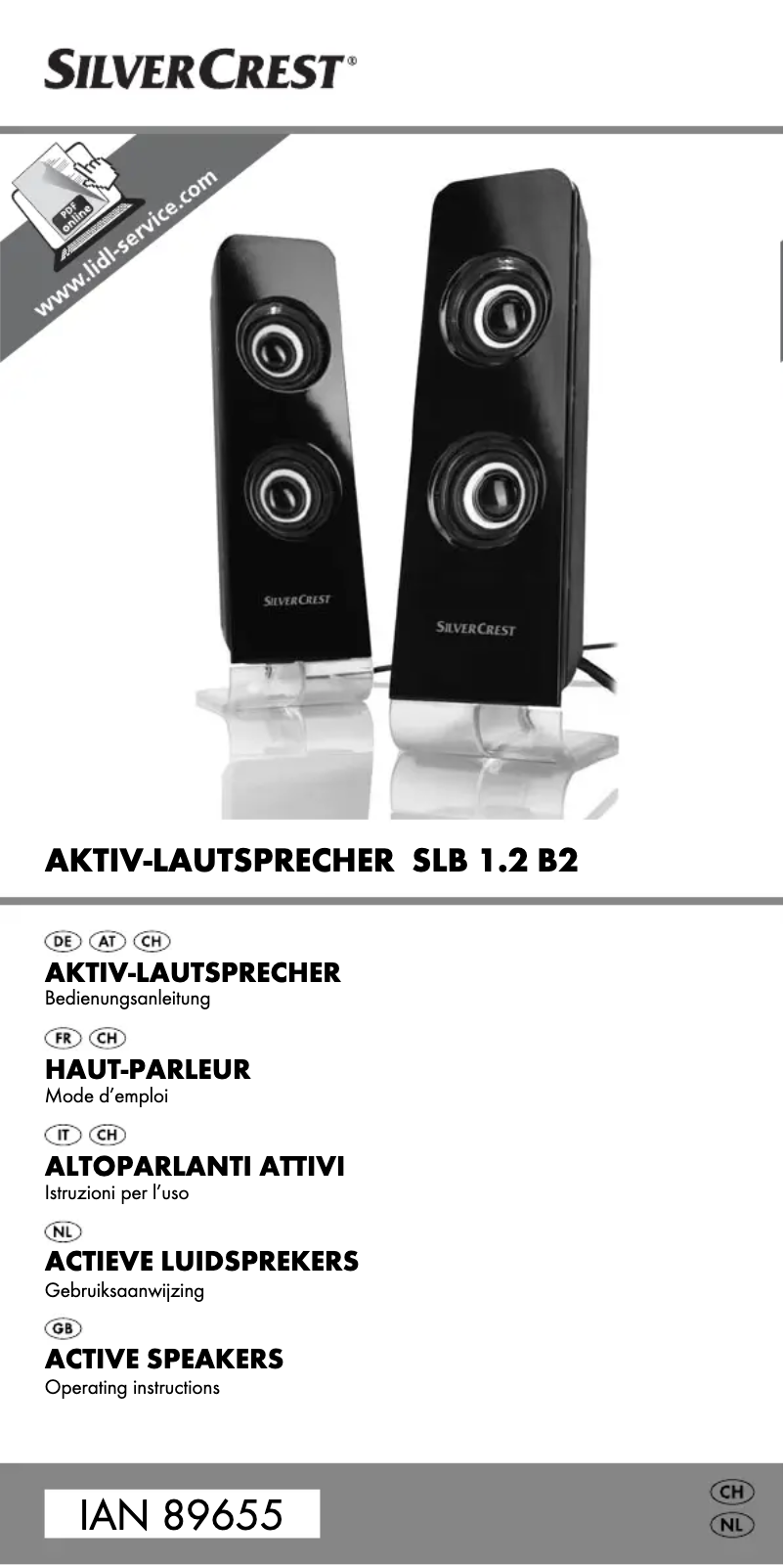 Page n°1 - Manuel utilisateur SilverCrest SLB 1.2 B2