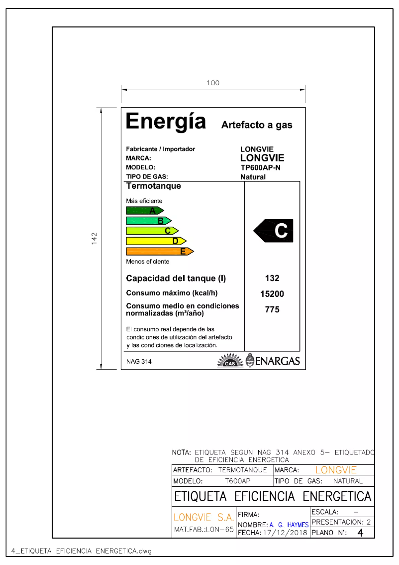 Page n°1 - Manuel utilisateur Longvie TP600AP