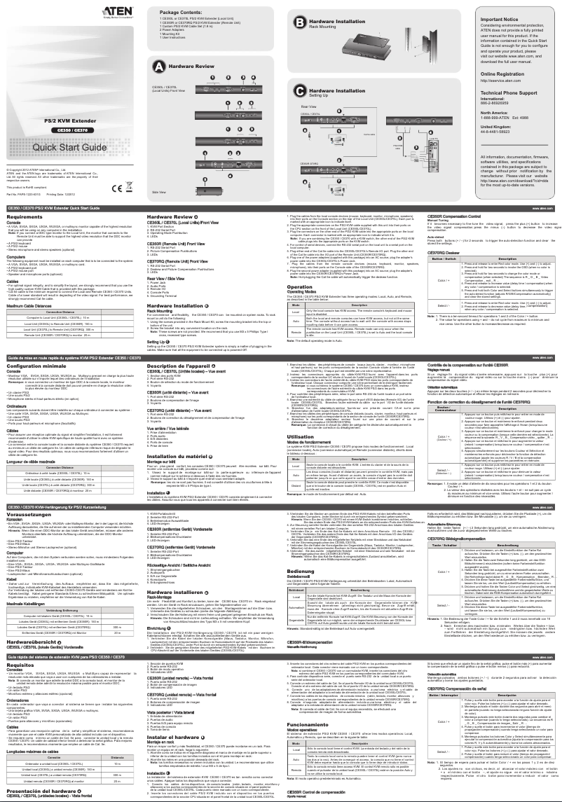 Page n°1 - Manuel utilisateur ATen CE350