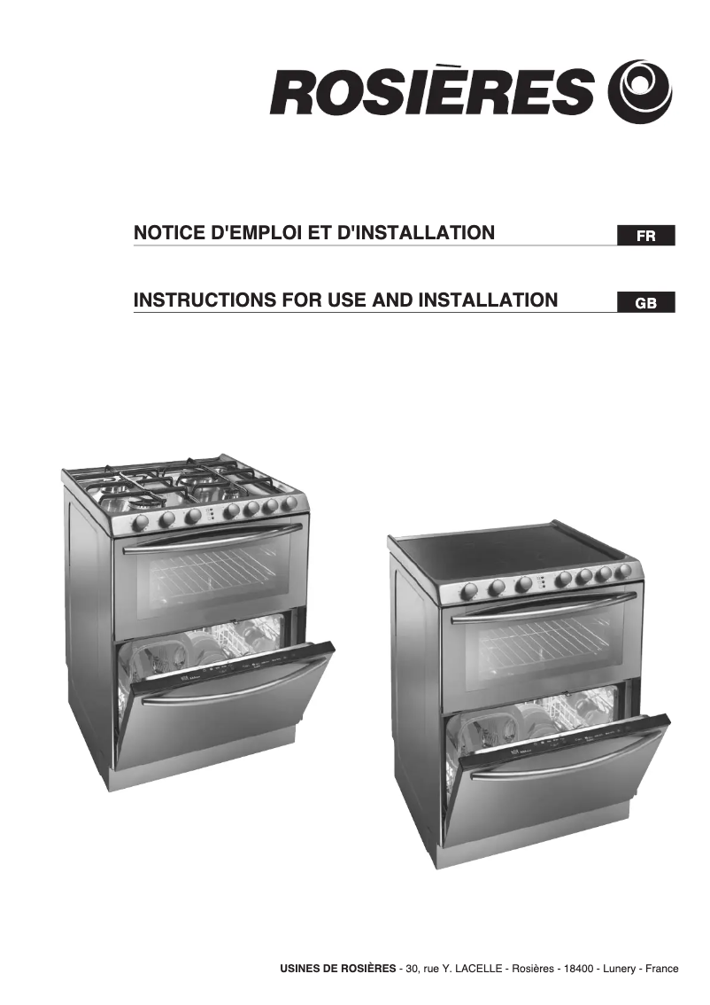 Page 1 de la notice Manuel utilisateur Rosieres TRIPLE 10G