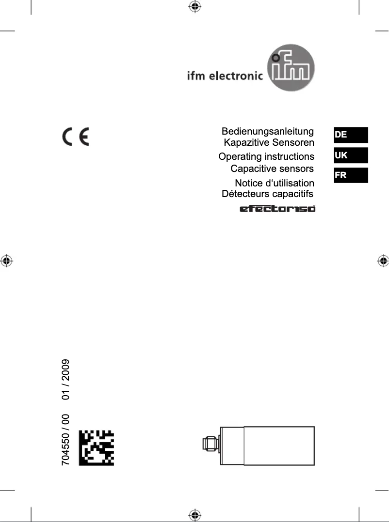 Page 1 de la notice Manuel utilisateur IFM KD501A