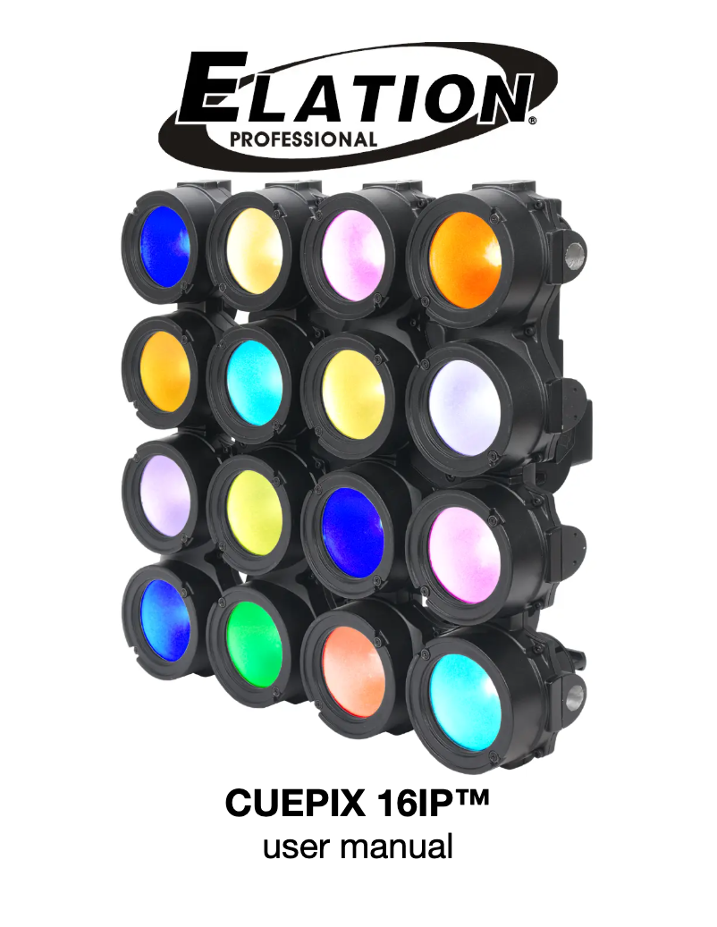 Page n°1 - Manuel utilisateur Elation CUEPIX 16IP