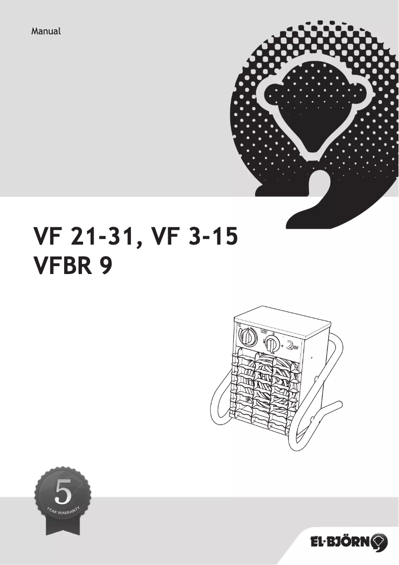 Image de la première page du manuel de l'appareil VFBR 9