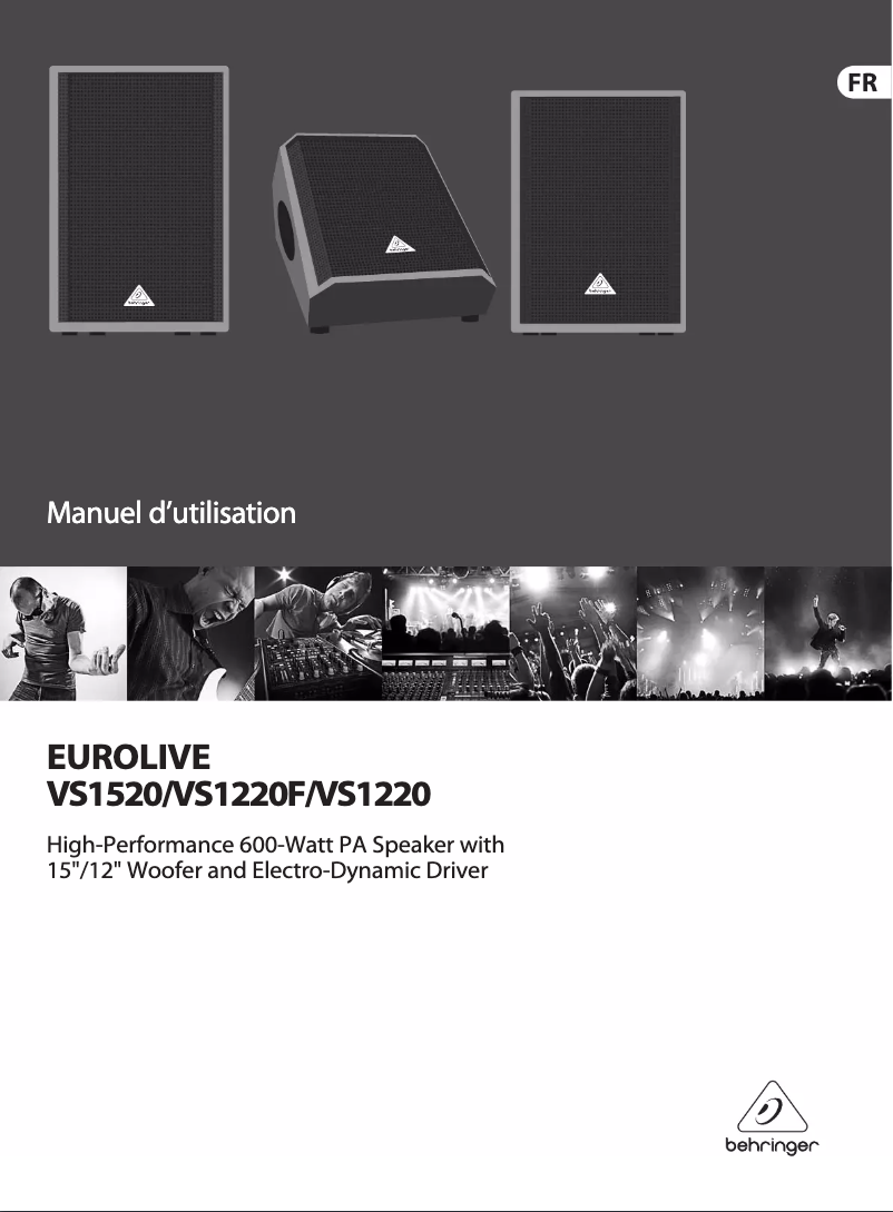 Page 1 de la notice Manuel utilisateur Behringer VS1220