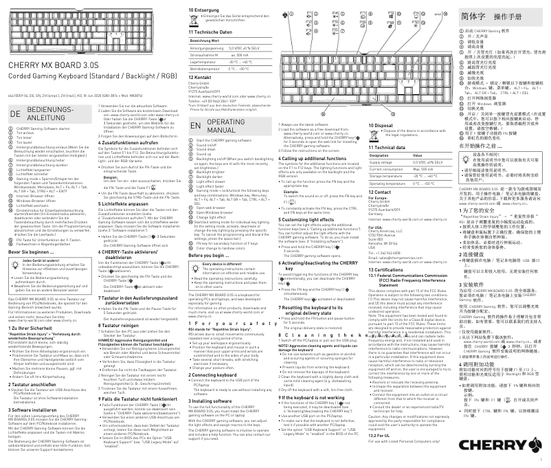 Image de la première page du manuel de l'appareil MX-Board 3.0