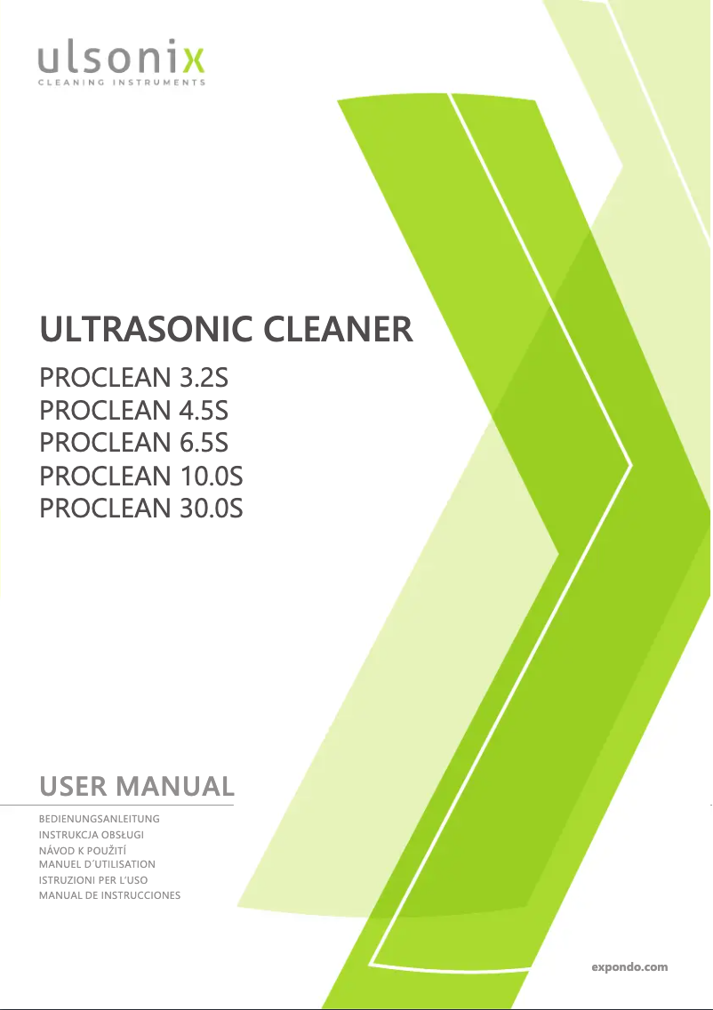 Page n°1 - Manuel utilisateur Ulsonix PROCLEAN 4.5S