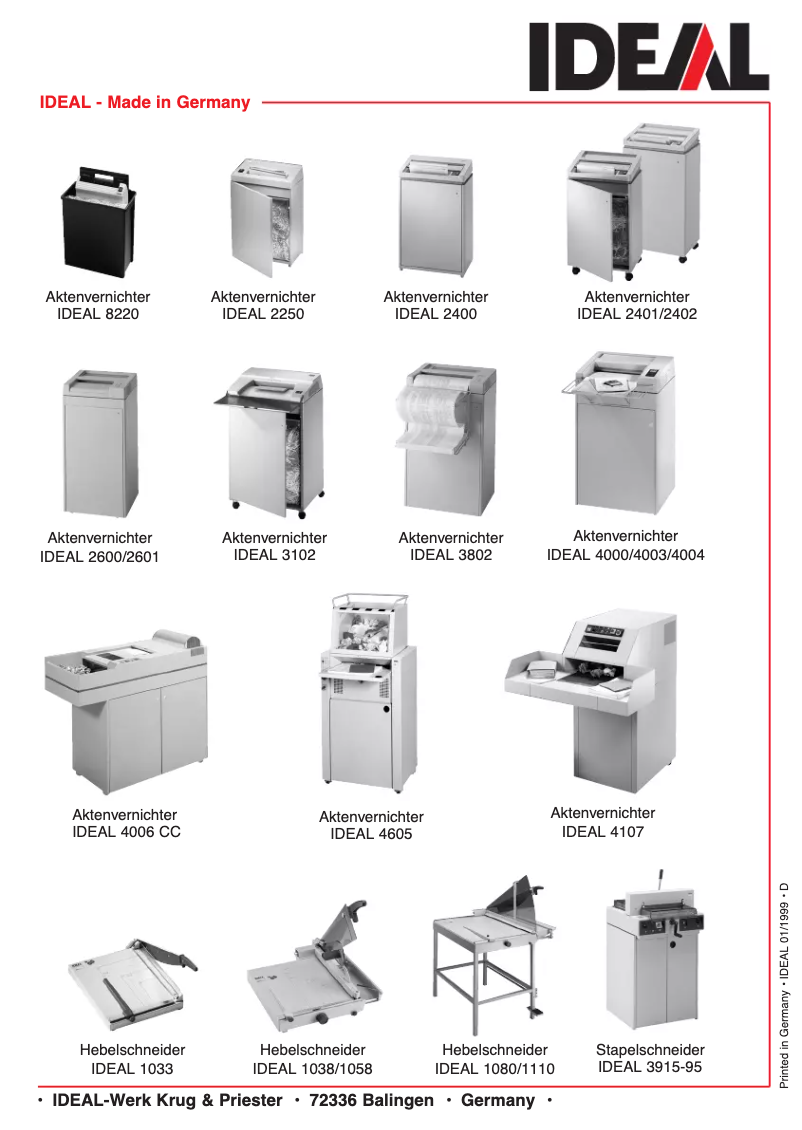 Page 1 de la notice Manuel utilisateur Ideal 4003