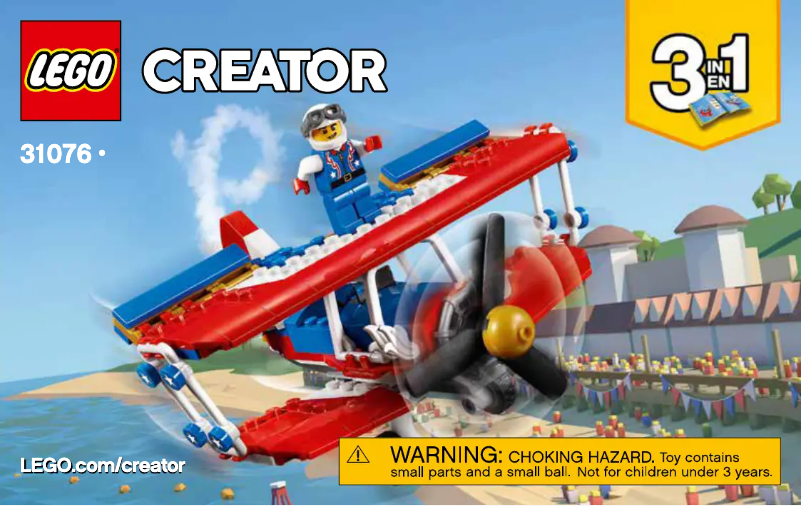 Page n°1 - Consignes visuelles Lego Creator 31076