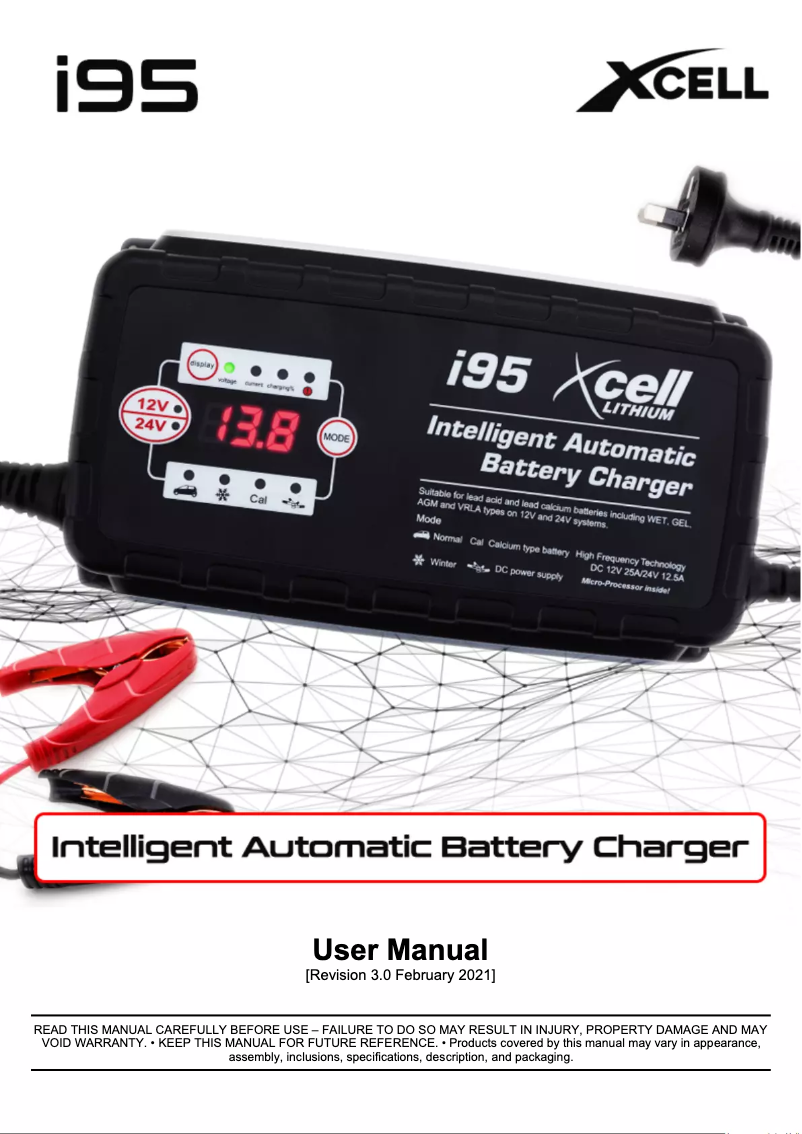 Página 1 del manual Manual de usuario X-Cell i95