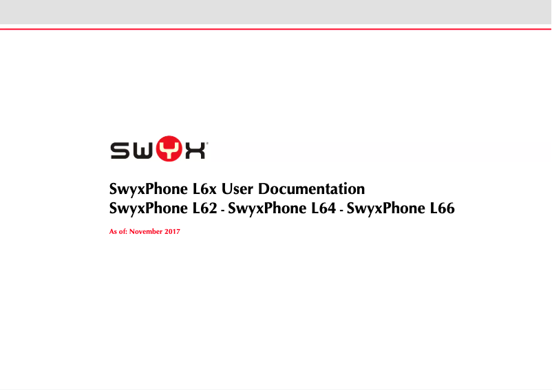 Page n°1 - Manuel utilisateur Swyx Phone L66