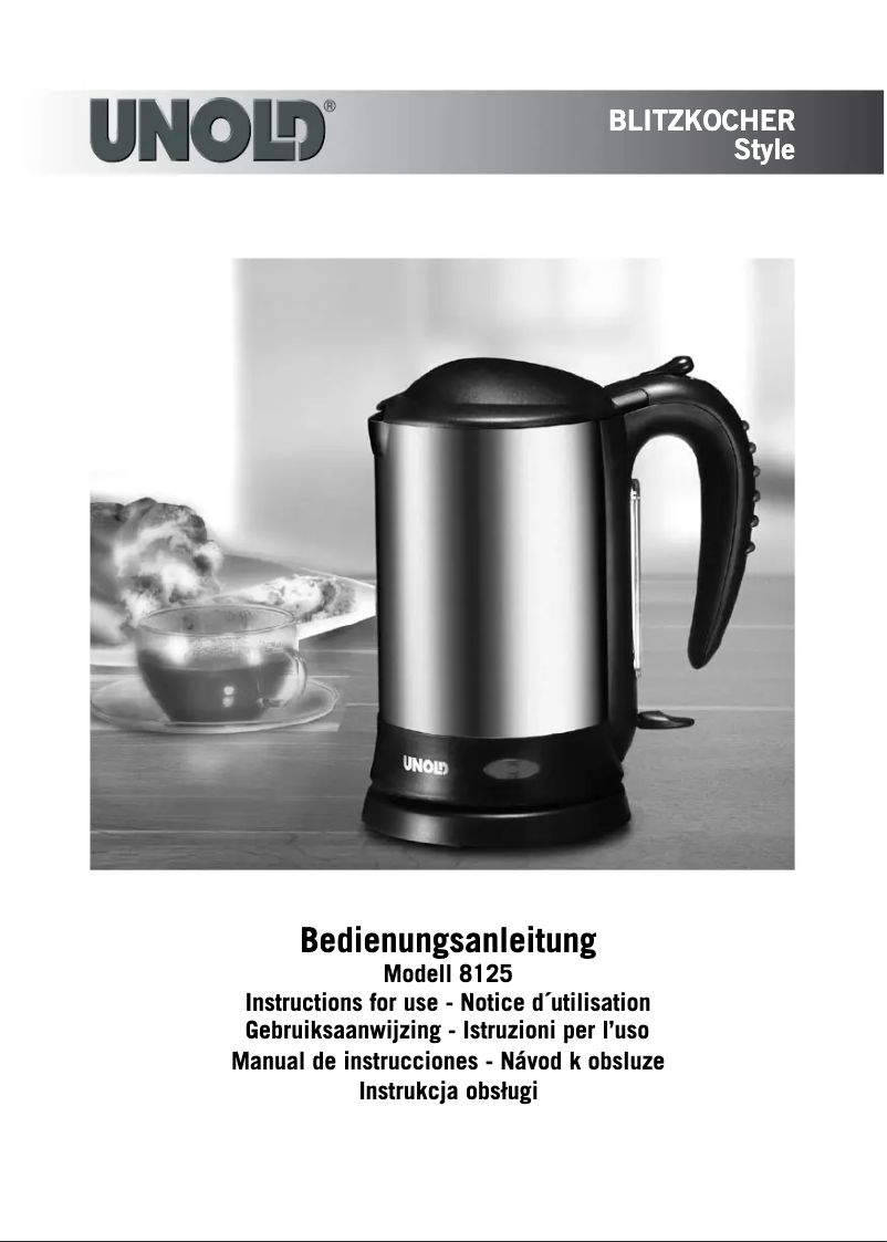 Page n°1 - Manuel utilisateur Unold 8125 Style