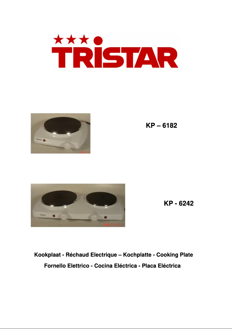 Page n°1 - Manuel utilisateur TriStar KP-6242