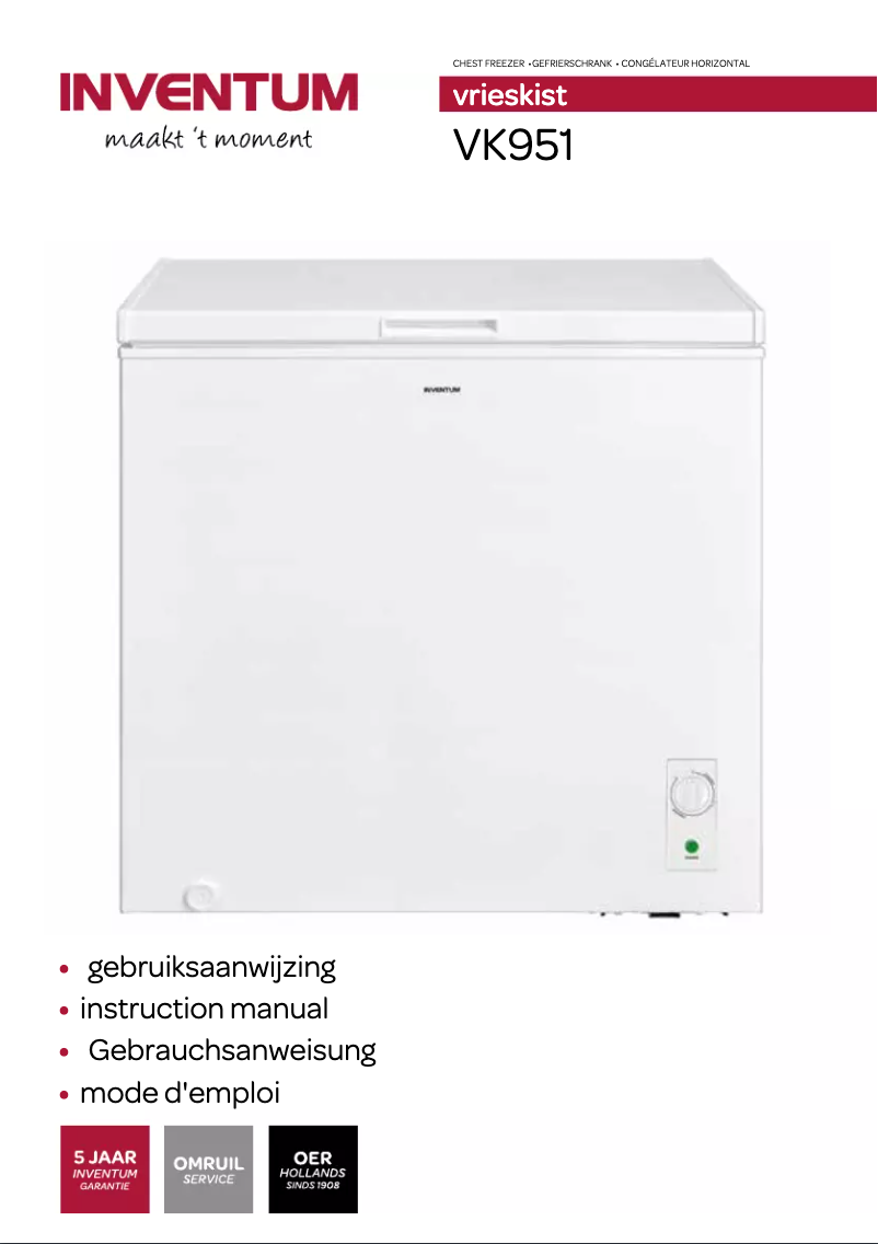 Page 1 de la notice Manuel utilisateur Inventum VK951
