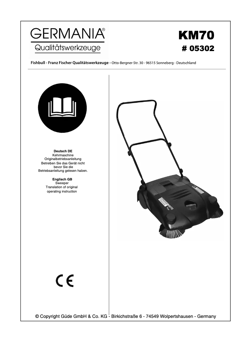 Page 1 de la notice Manuel utilisateur Germania KM70