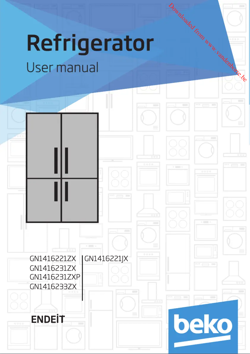 Page 1 de la notice Manuel utilisateur Beko GN1416233ZX