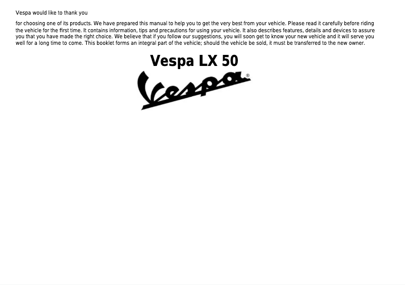 Image de la première page du manuel de l'appareil LX 50 2T