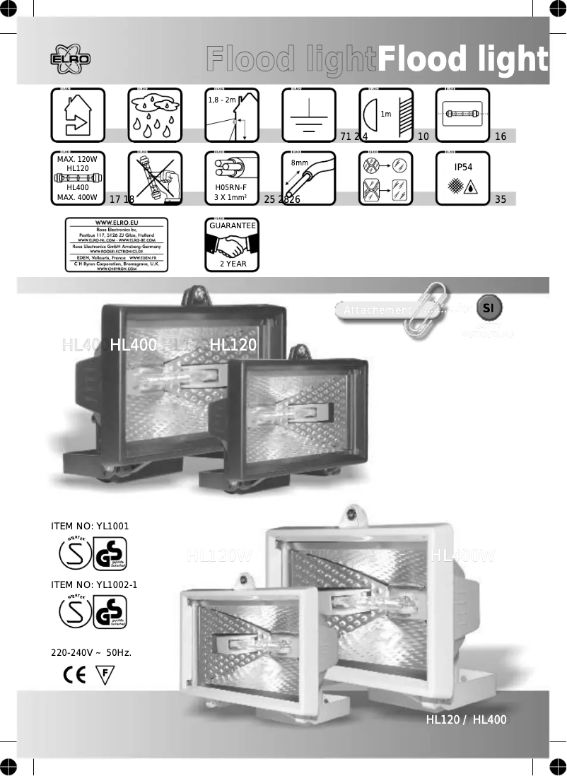 Imagen de la primera página del manual del dispositivo HL400W