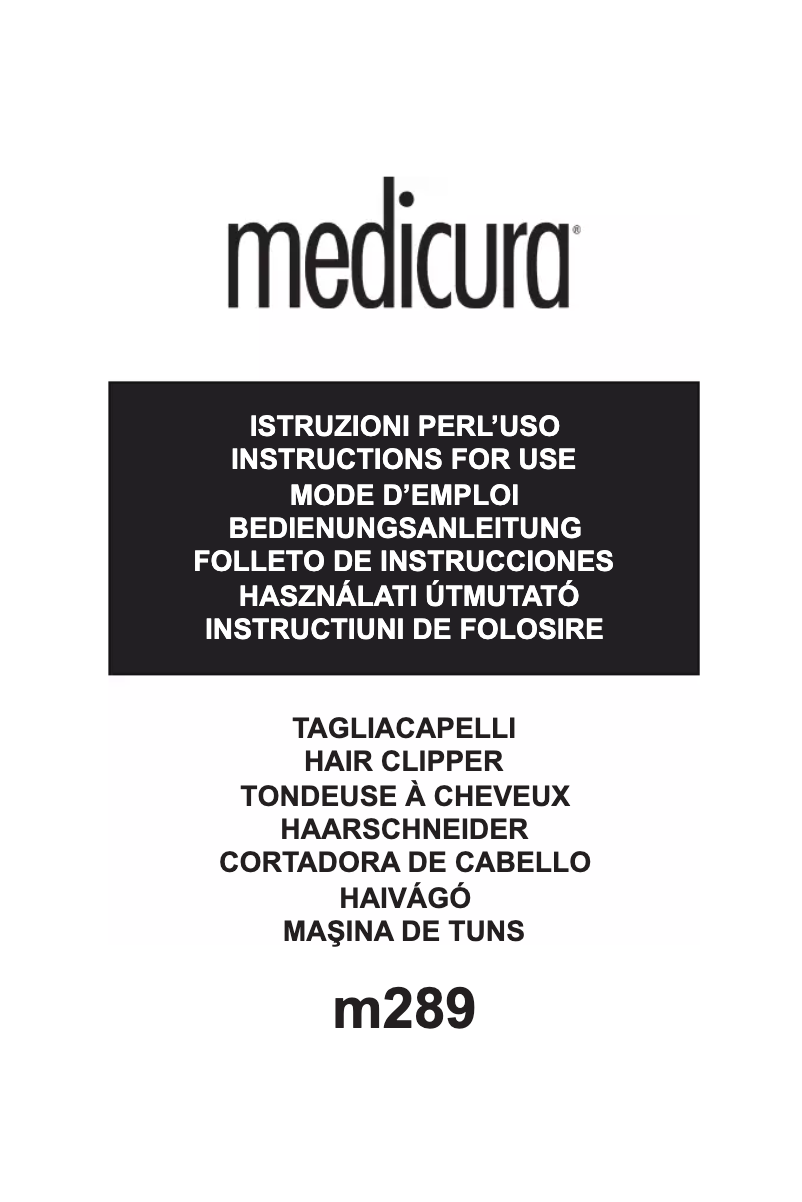 Page 1 of the manual User Manual Medicura M289