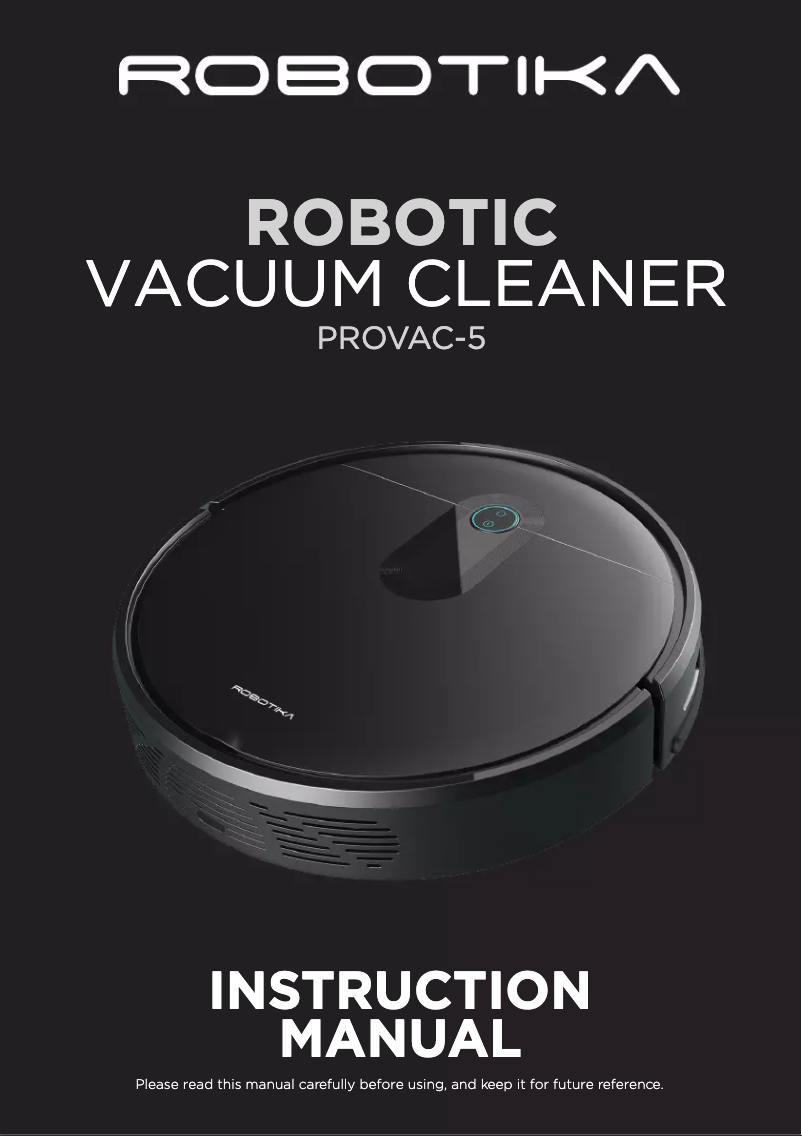 Page 1 de la notice Manuel utilisateur Robotika Provac-5