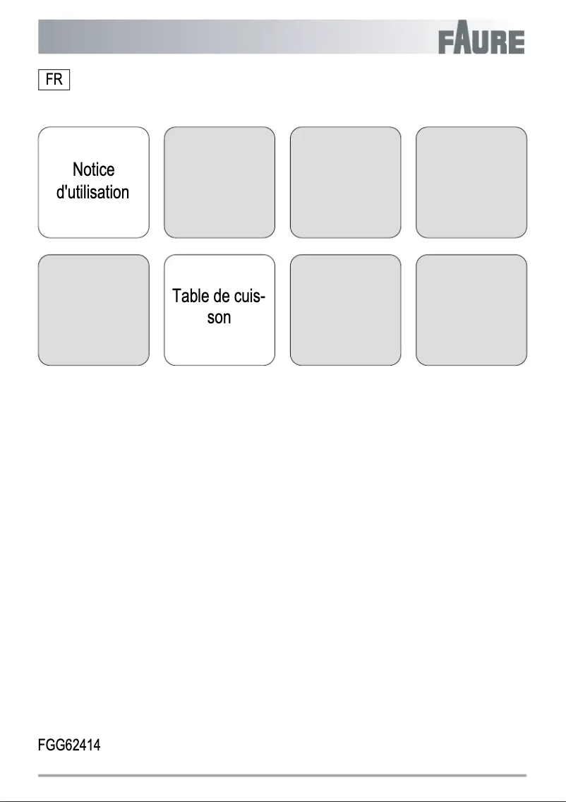 Image de la première page du manuel de l'appareil FGG62414XA