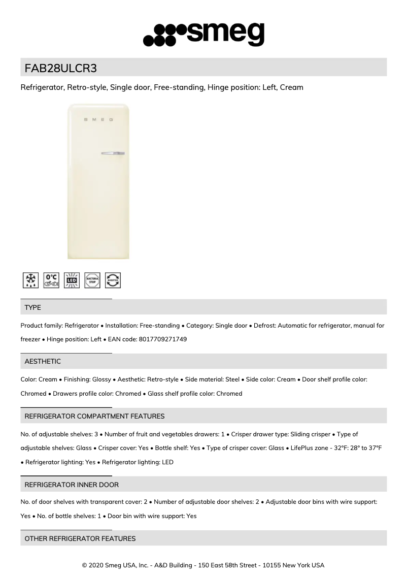 Image de la première page du manuel de l'appareil FAB28ULCR3